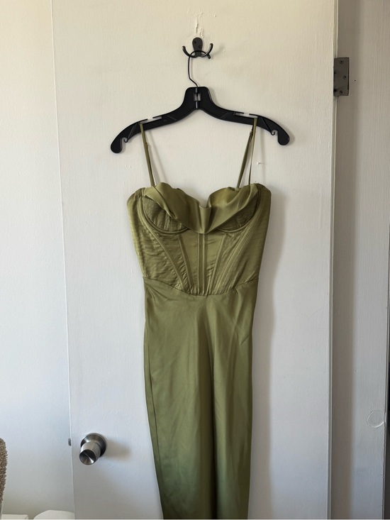 House of CB Dresses & Skirts - House of CB Olive Satin Bustier Midi Dress